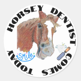 Horsey tandst komt vandaag Sticker