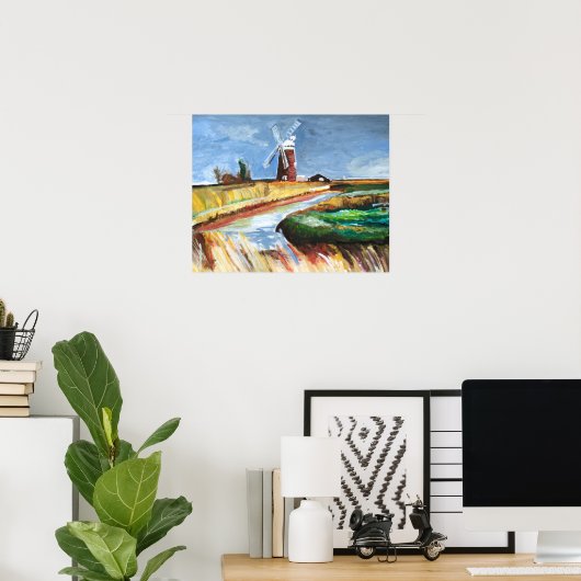 Horsey Windpomp Poster (Thuiskantoor)