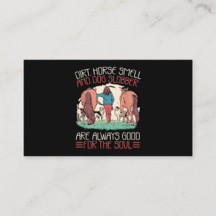Horsgekreeft en honden Slobber Horses en Dogs Love Visitekaartje