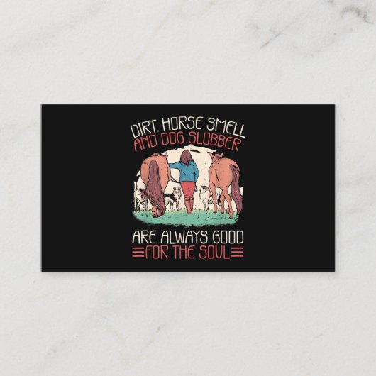 Horsgekreeft en honden Slobber Horses en Dogs Love Visitekaartje (Voorkant)