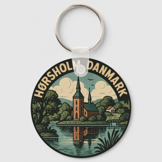 Hørsholm Denemarken Kerk Sleutelhanger (Voorkant)