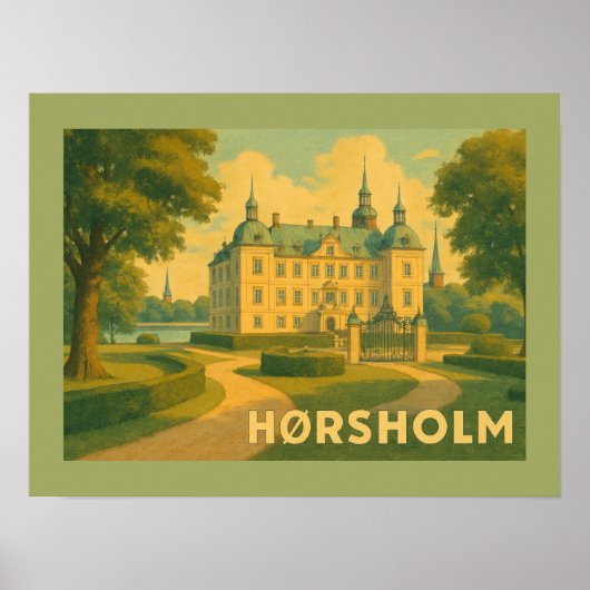Hørsholm Denmark Church Poster (Voorkant)