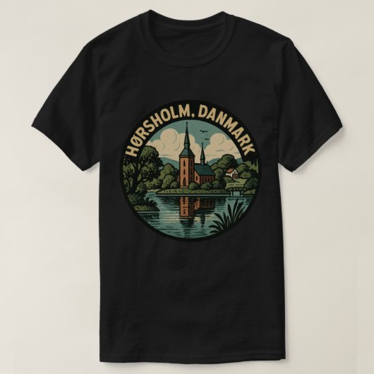 Hørsholm kerk in Denemarken T-shirt (Design voorkant)