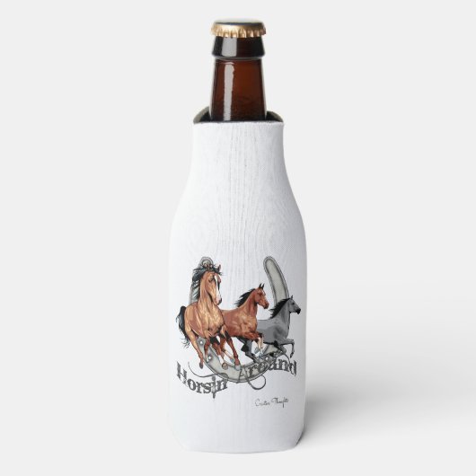 Horsin' Around Horse Lover's Gear Flesjeskoeler (Fles Voorkant)