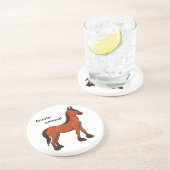 HORSIN' ROND ZANDSTEEN ONDERZETTER (Zijkant)