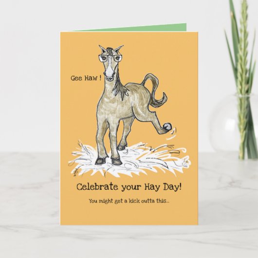 Horsing Around Birthday-kaart Kaart (Voorkant)
