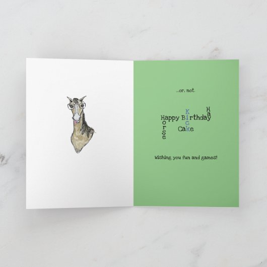 Horsing Around Birthday-kaart Kaart (Binnen)
