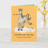 Horsing Around Birthday-kaart Kaart (Gele Bloem)
