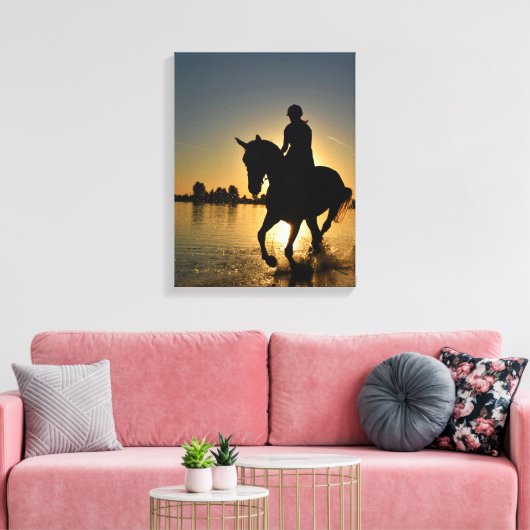 Horsing Around Canvas Afdruk (Insitu (Woonkamer))