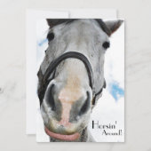Horsing Around - Funny Horse Face for equestrians Kaart (Voorkant)