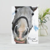 Horsing Around - Funny Horse Face for equestrians Kaart (Staand voorkant)