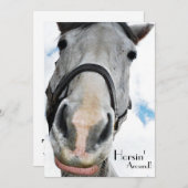 Horsing Around - Funny Horse Face for equestrians Kaart (Voorkant / Achterkant)
