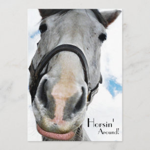 Horsing Around - Funny Horse Face for equestrians Kaart