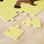 "Horsing Around" puzzel met aangepaste naam. (Zijkant)