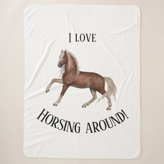 Horsing Around Sherpa Deken (Voorkant)