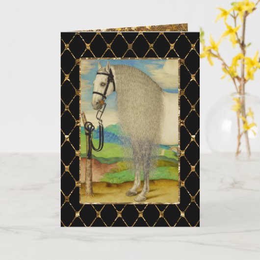 Horsing enkel rond kaart (Gele Bloem)