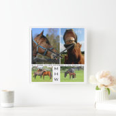 Horsing rond aangepaste wandklok voor paarden (Huis)