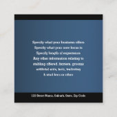 Horsmakreel met goudblauw blad vierkante visitekaartje (Achterkant)