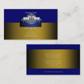 Horsmakreelhandel: goudblauwe witte kelder visitekaartje (Voorkant / Achterkant)