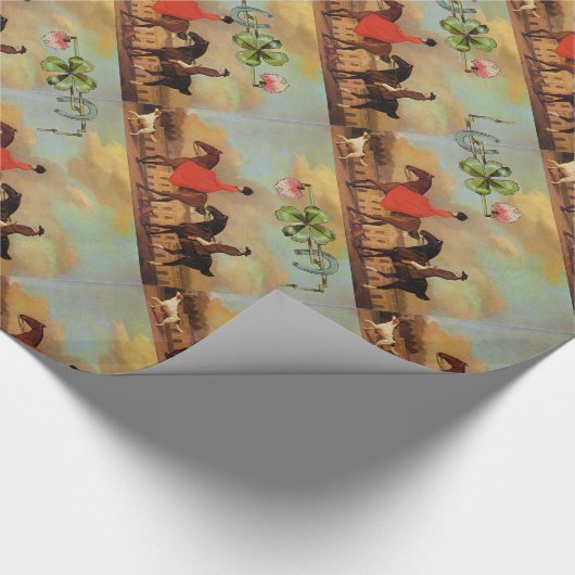 HORSRIDING, HOEFIJZERS EN SAMROKKEN CADEAUPAPIER (Hoek)