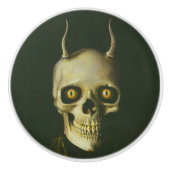 Horst Devil Skull Halloween Knob Keramische Knop (Voorkant)