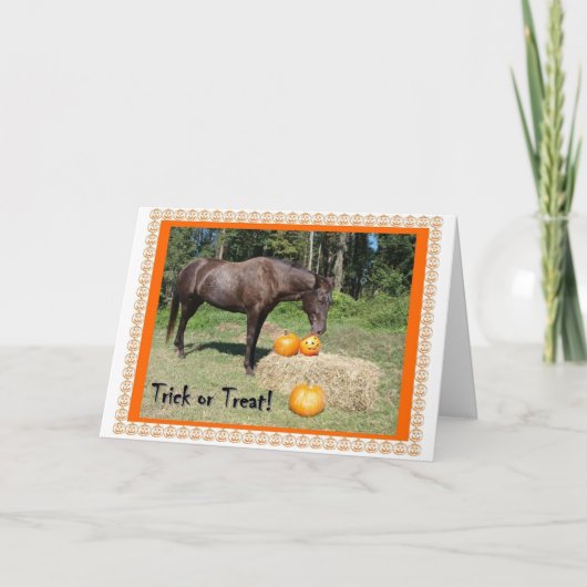 Horsy Halloween Kaart (Voorkant)