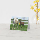 Horsy Moederdag Kaart (Gele Bloem)