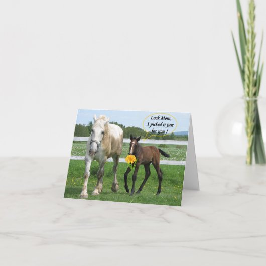Horsy Moederdag Kaart (Voorkant)