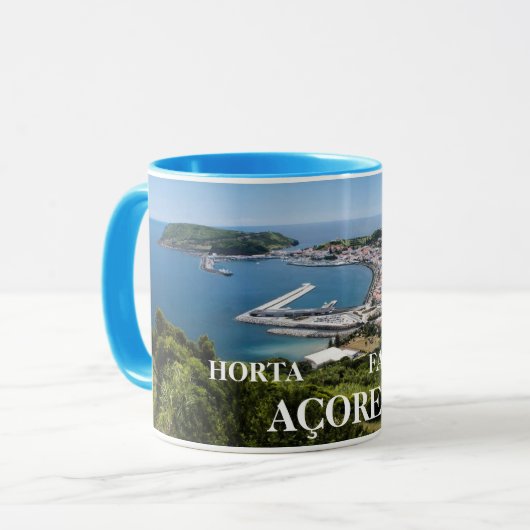 Horta Faial Panoramic Mok (Voorkant links)