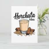 Hortacha vibes Spaans Mexicaanse Drink liefhebbers Kaart (Staand voorkant)