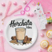 Hortacha vibes Spaans Mexicaanse Drink liefhebbers Papieren Bordje (Feest)