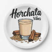Hortacha vibes Spaans Mexicaanse Drink liefhebbers Papieren Bordje (Voorkant)
