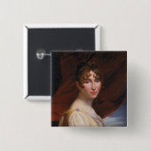 Hortense de Beauharnais 2 Vierkante Button 5,1 Cm (Voorkant /achterkant)