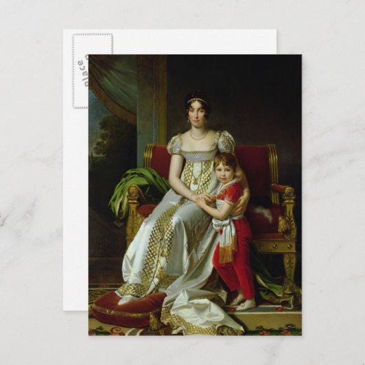Hortense de Beauharnais en haar zoon Briefkaart (Voorkant / Achterkant)