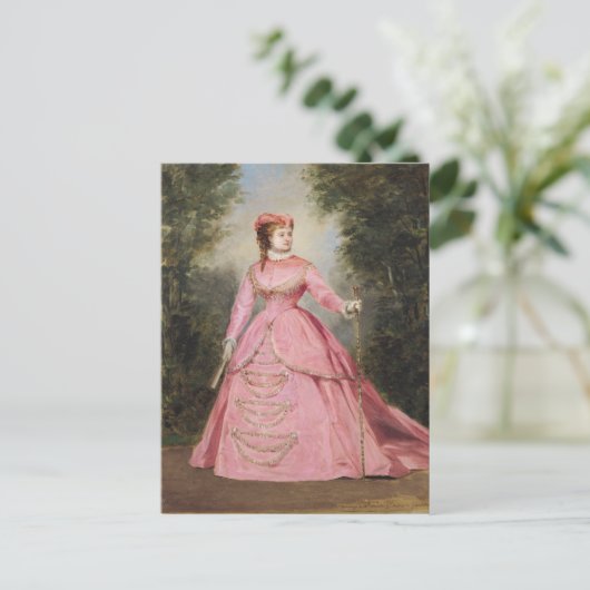 Hortense Schneider 1868 Briefkaart (Staand voorkant)