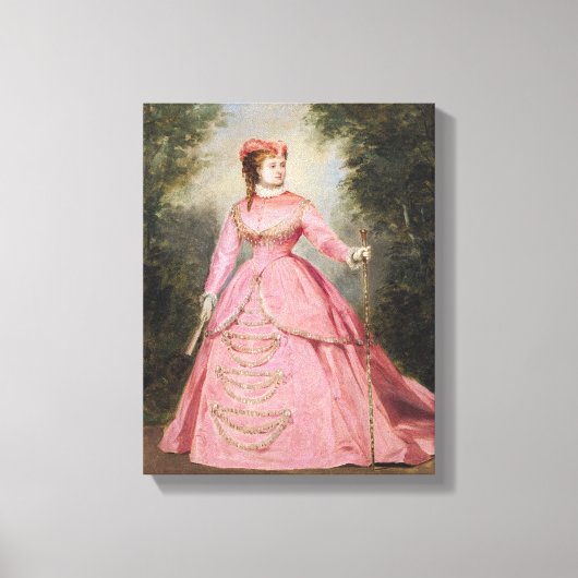 Hortense Schneider 1868 Canvas Afdruk (Voorkant)