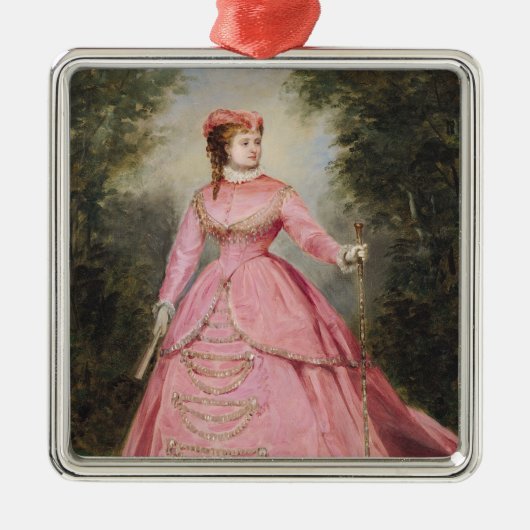 Hortense Schneider 1868 Metalen Ornament (Voorkant)