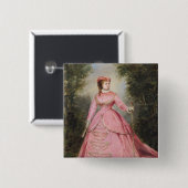 Hortense Schneider 1868 Vierkante Button 5,1 Cm (Voorkant /achterkant)