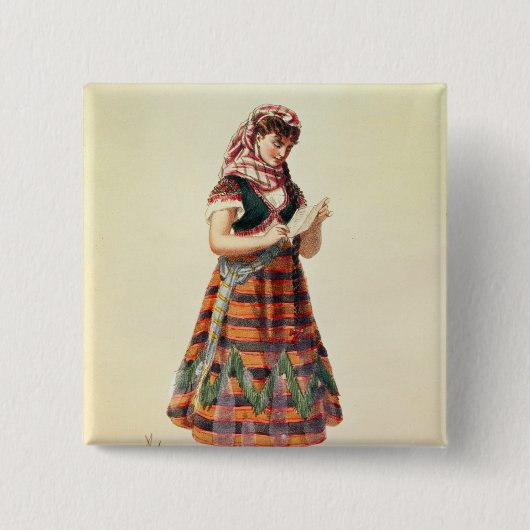 Hortense Schneider Vierkante Button 5,1 Cm (Voorkant)