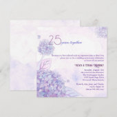 Hortensia 25e bruiloft zilveren bruiloft kaart (Voorkant / Achterkant)