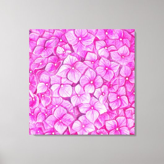 Hortensia aquarel canvas afdruk (Voorkant)