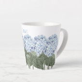 Hortensia Blauwe Bloem Latte Mok (Rechterhoek)