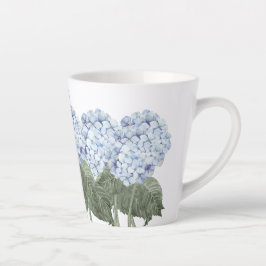 Hortensia Blauwe Bloem Latte Mok