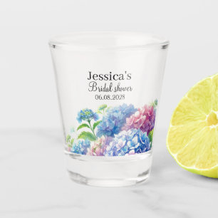 Hortensia Blauwe Bloemen Bruidsfeest Shot Glas