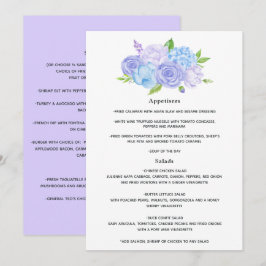 Hortensia Blauwe en Licht Lavendel Huwelijk Menu