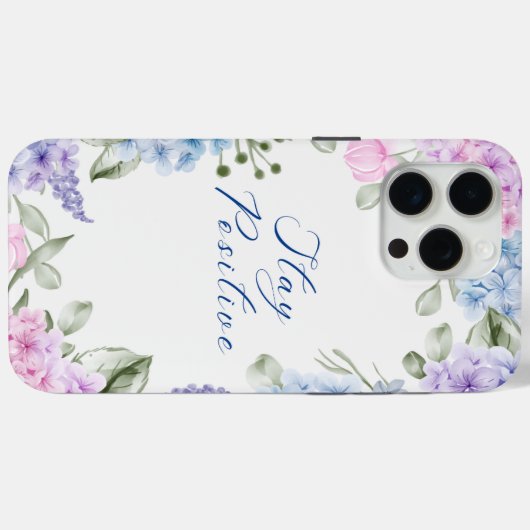 Hortensia Blijf positief – Bloeminspiratie Case-Mate iPhone Case (Achterkant (horizontaal))