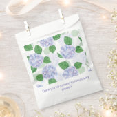 Hortensia bloem aquarel blauw roze bedankzakje (Geknipt)