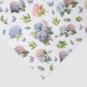 Hortensia Bloem Blauw en Roze Tissuepapier (Detail)