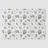 Hortensia Bloem Blauw en Roze Tissuepapier (Voorkant)