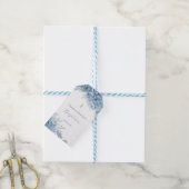 Hortensia bloem Doop Cadeaulabel (Met Touw)